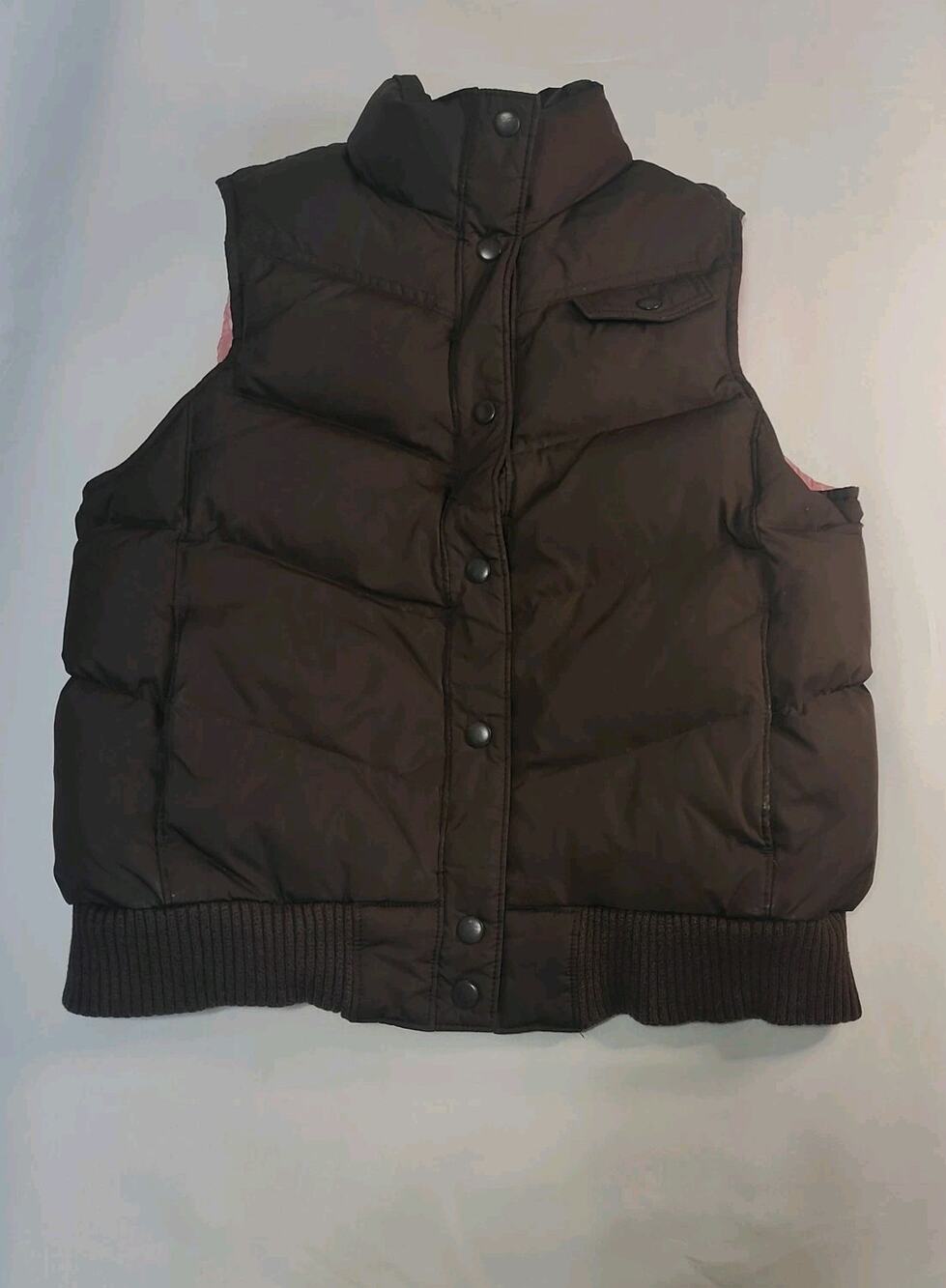 Vintage GAP Women’s Brown Down Puffer Vest – Size Medium (Pre-owned)